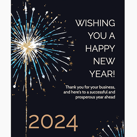 New Year's Sparklers Company eCard